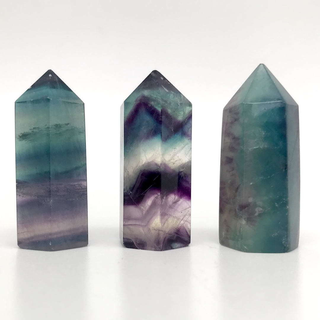 Rainbow Fluorite Points
