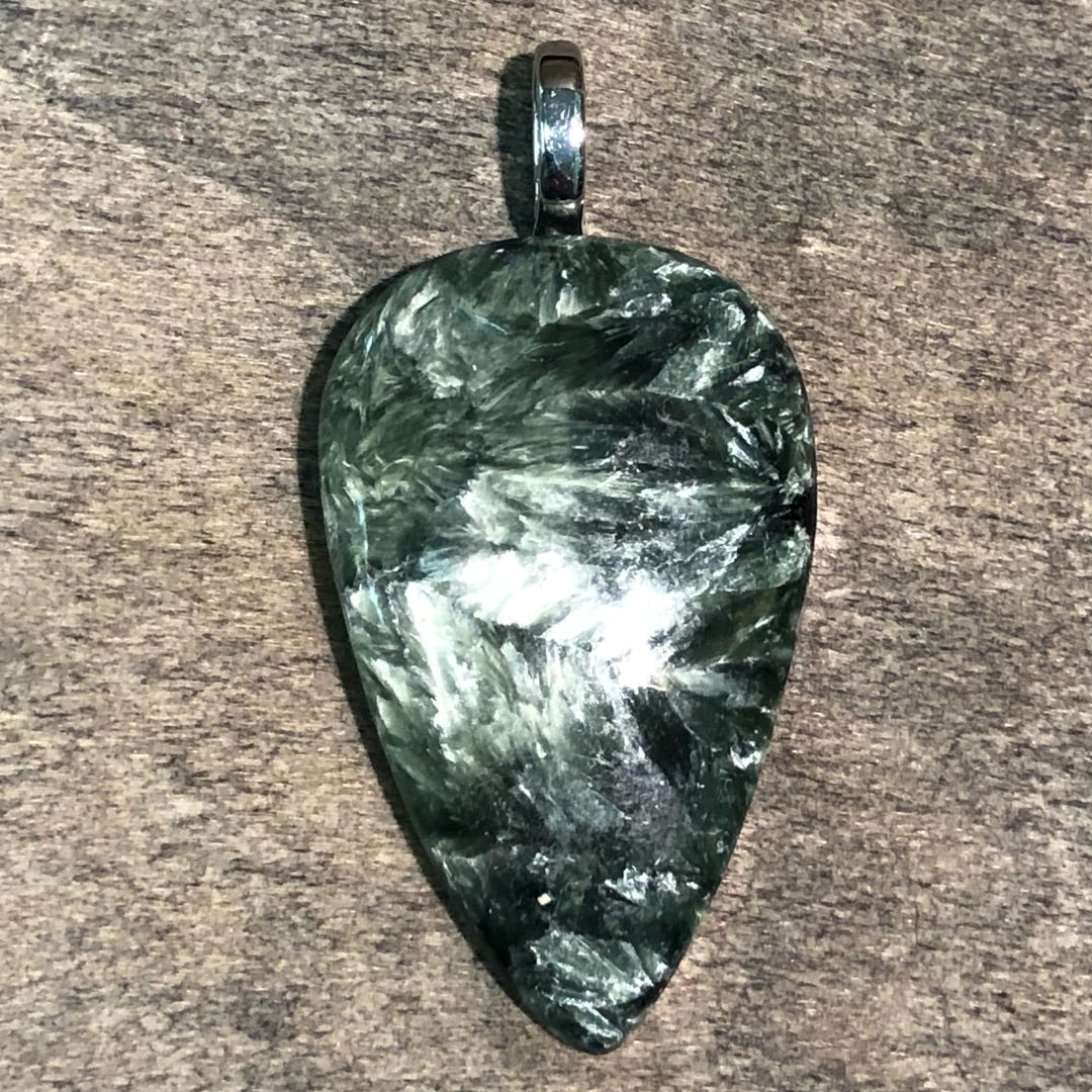 Seraphinite Teardrop Pendant