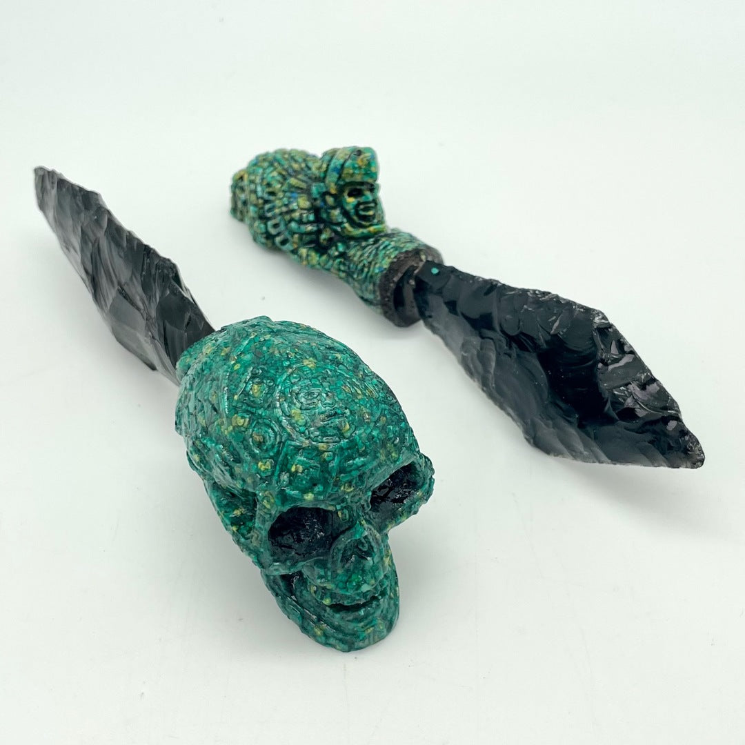 Mayan Obsidian Ritual Knife