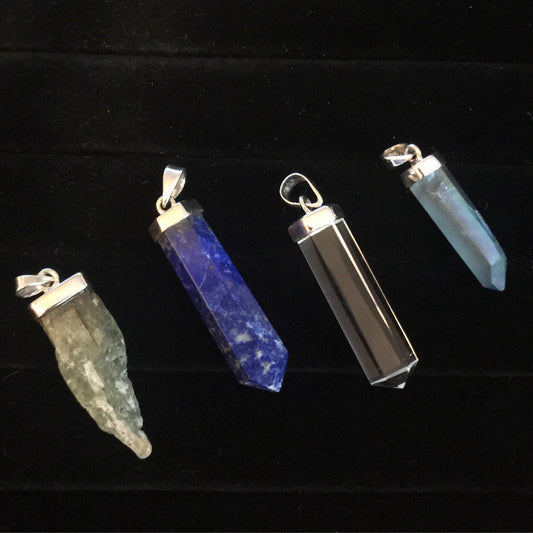 Flat Silver Top Pointed Pendant