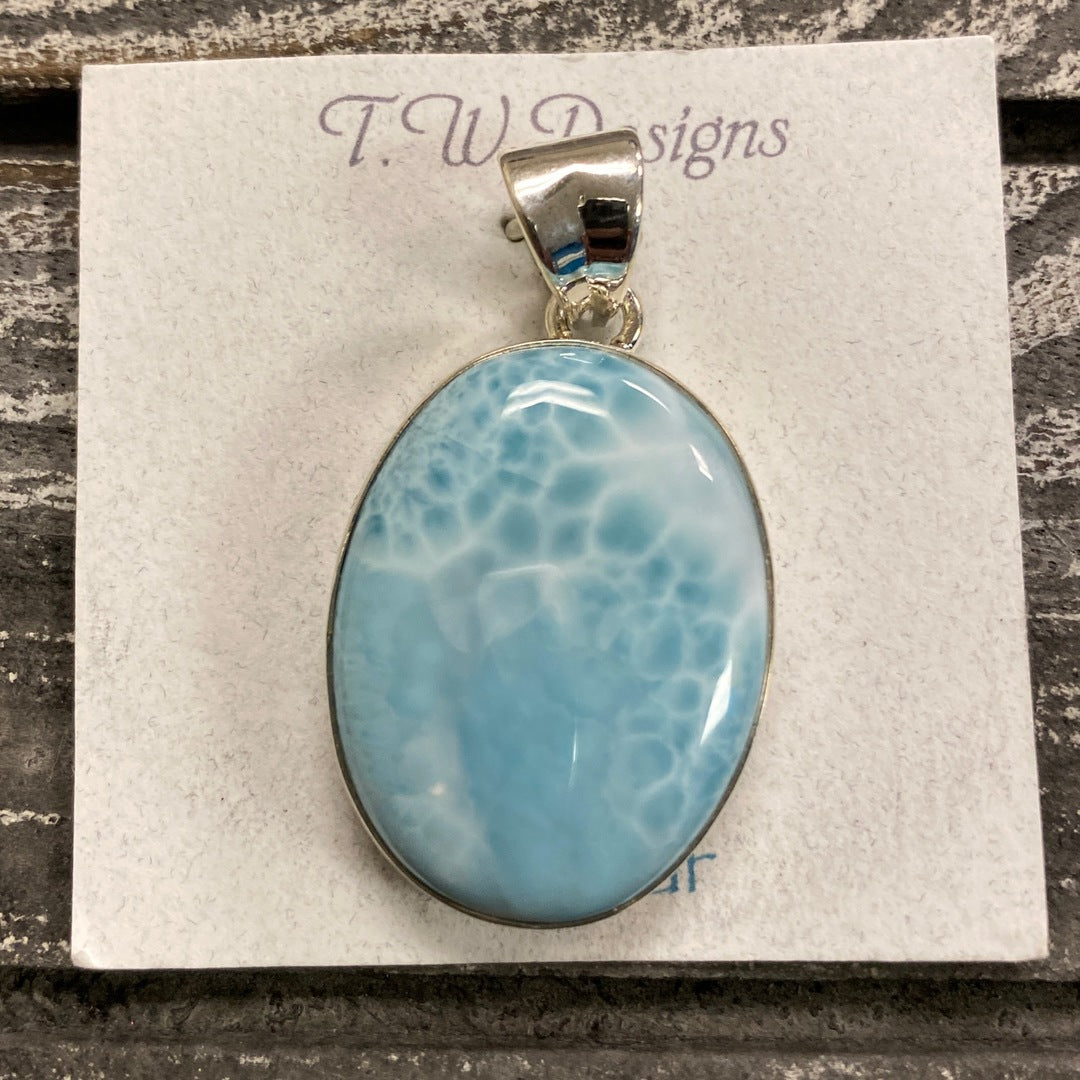 Larimar Oval Pendant