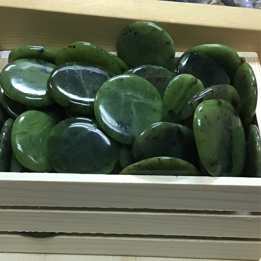 Jade, Nephrite - Large (Flat Worry stones)