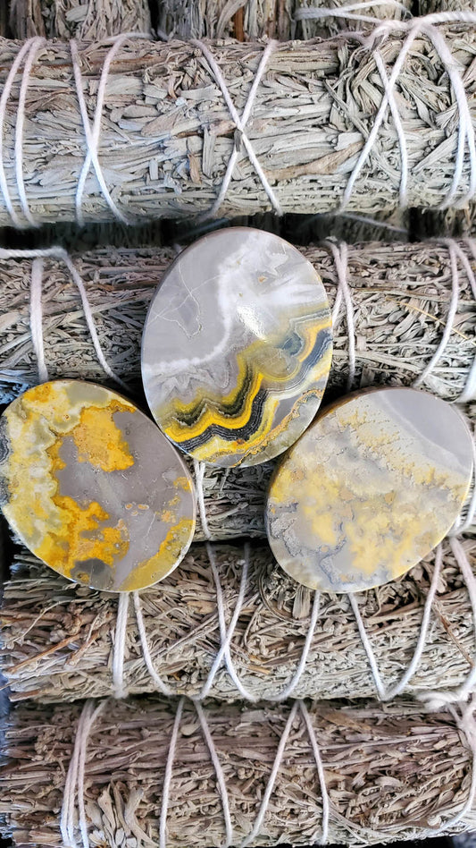 Jasper, Bumble Bee - Large (Flat Worry Stones)