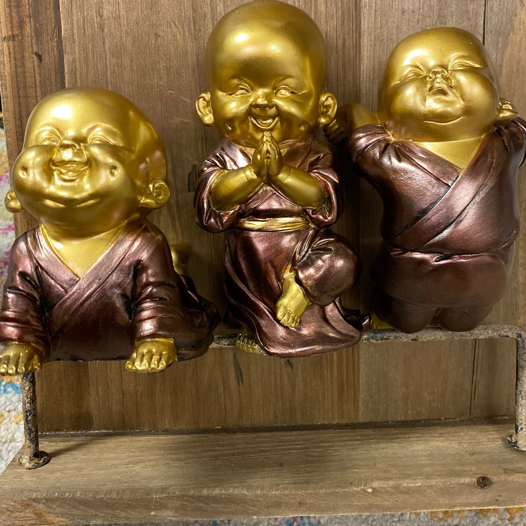 Resin Baby Monk Yoga Figures