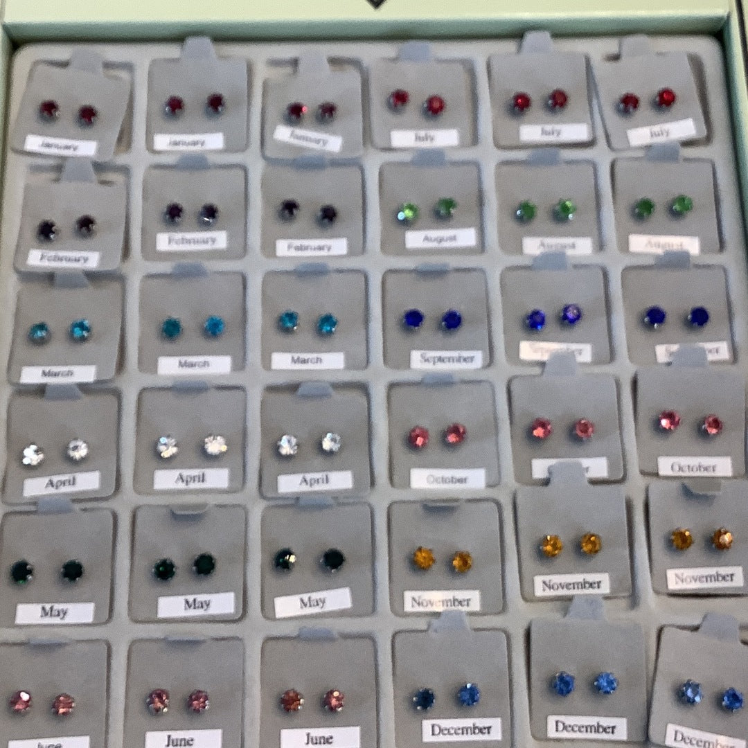 Birthstone Stud Earring