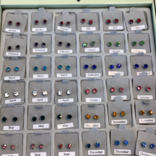 Birthstone Stud Earring