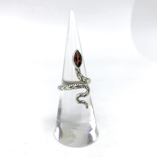 Garnet Snake Ring