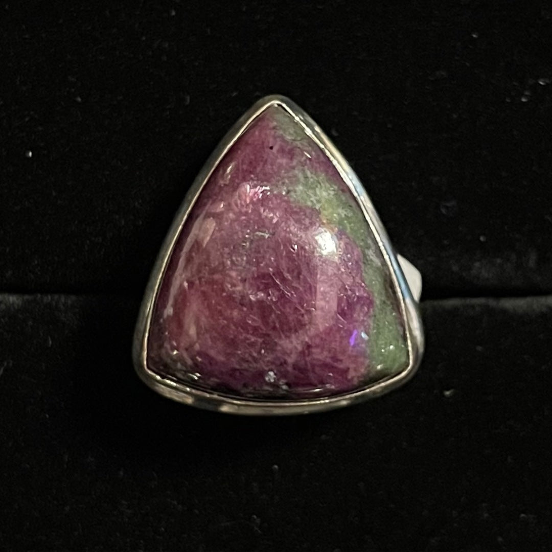 Ruby Zoisite Ring (Triangle)