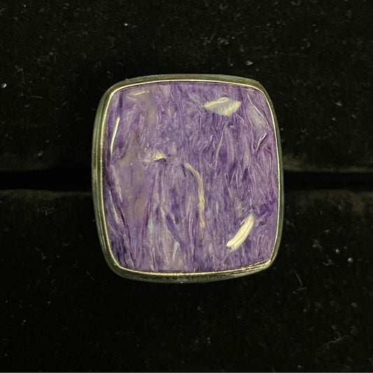 Charoite Ring (Rectangular / Square)