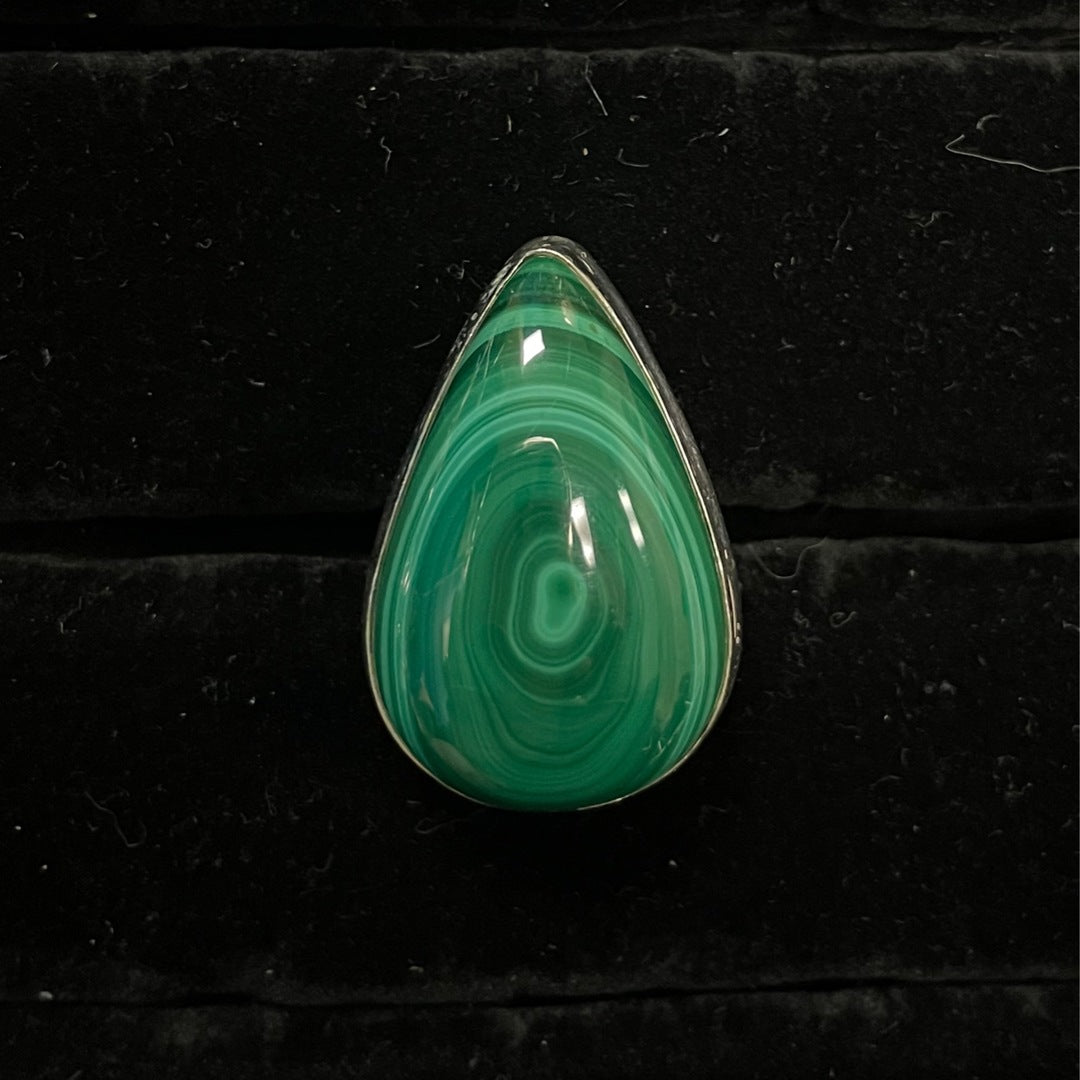 Malachite Ring (Teardrop)