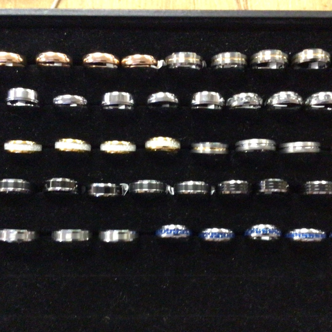 Mens Tungsten Banded Rings