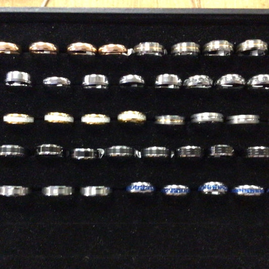 Mens Tungsten Banded Rings