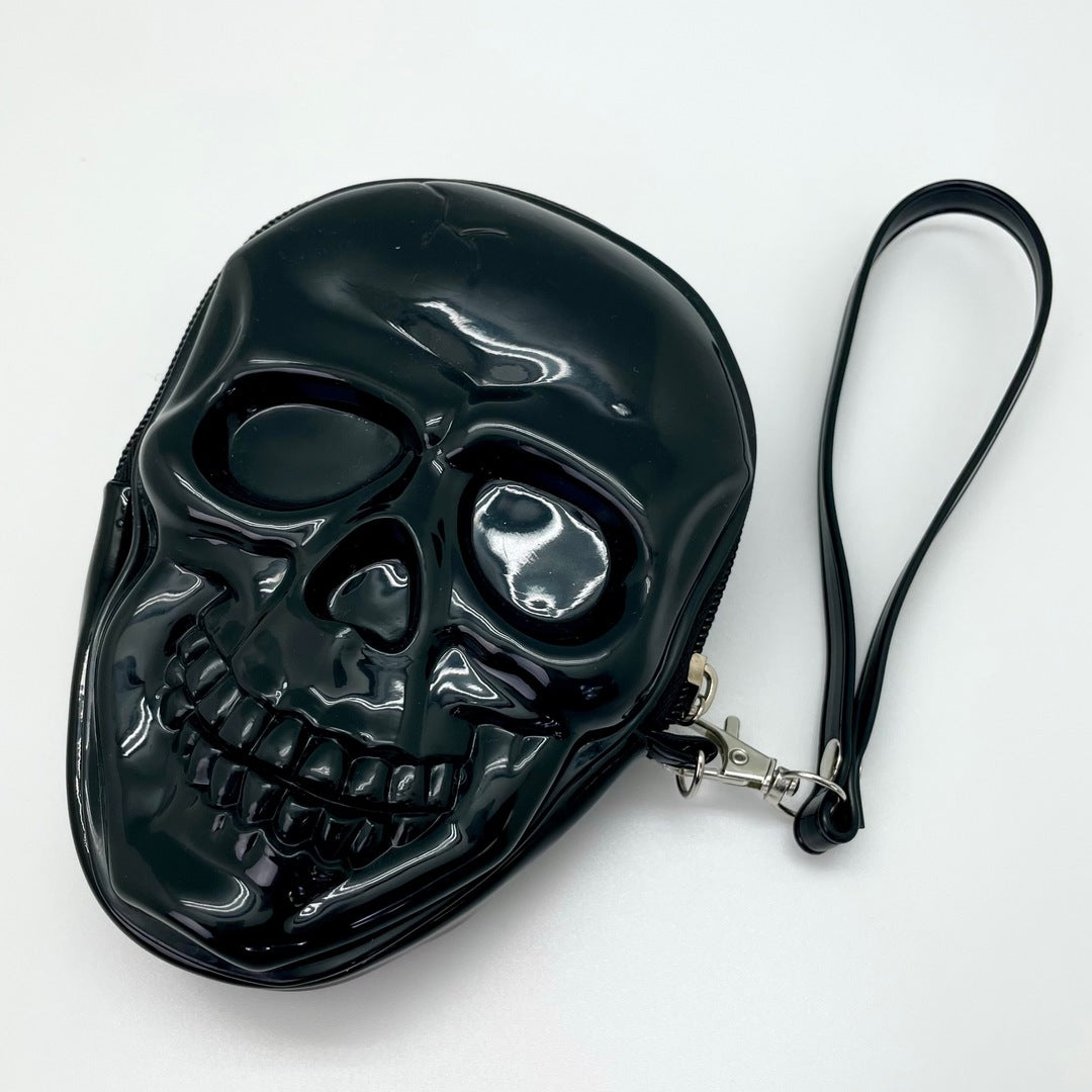 Skull Shape Wallet (Black Leather)