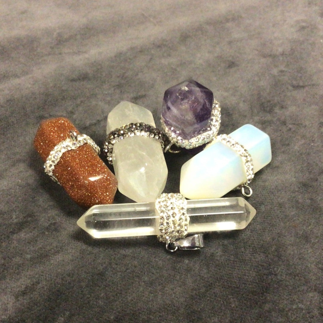 Double Point Studded Pendant