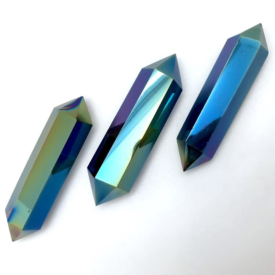 Titanium Coated Quartz Double Terminated Points