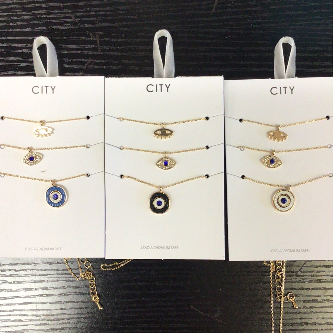 City - Evil Eye Necklace Set