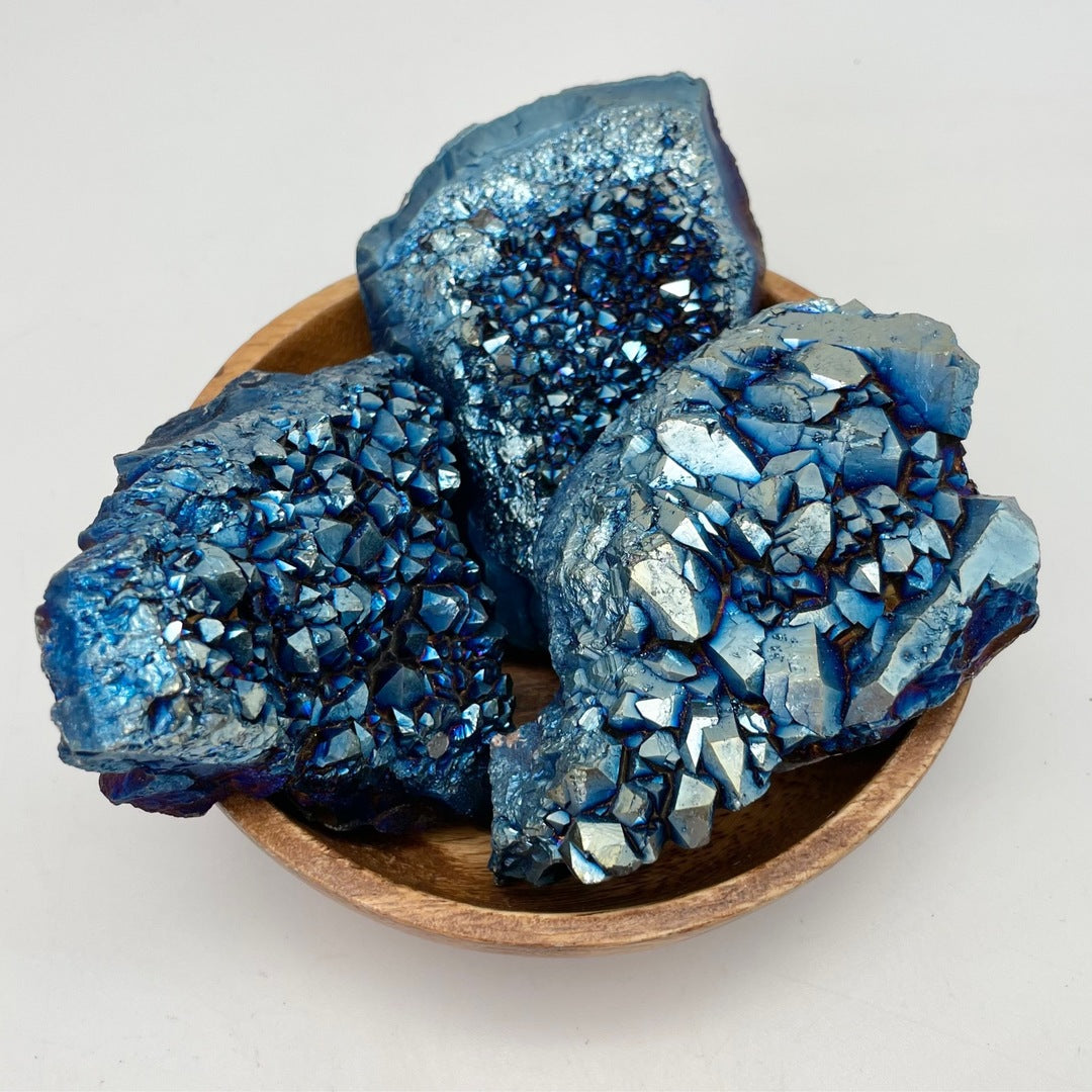 Mystic Blue Aura Amethyst Cluster