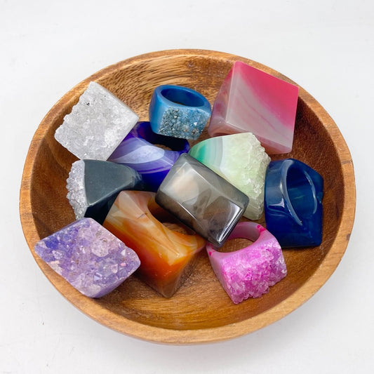 Druzy Agate / Polished Agate Rings