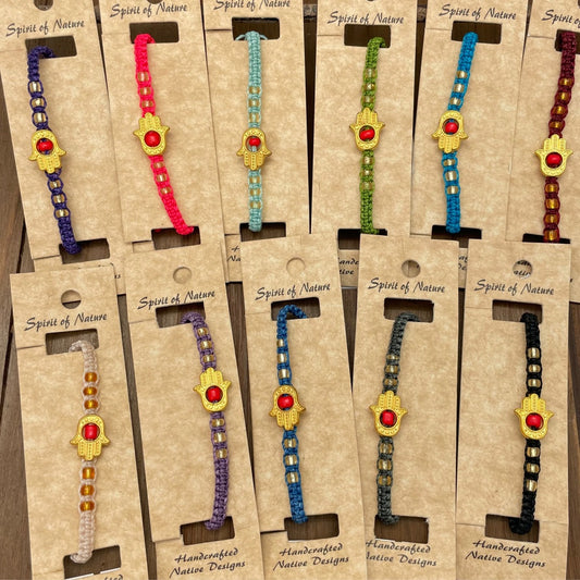 Spirit of Nature Assorted Hamsa Woven Bracelet