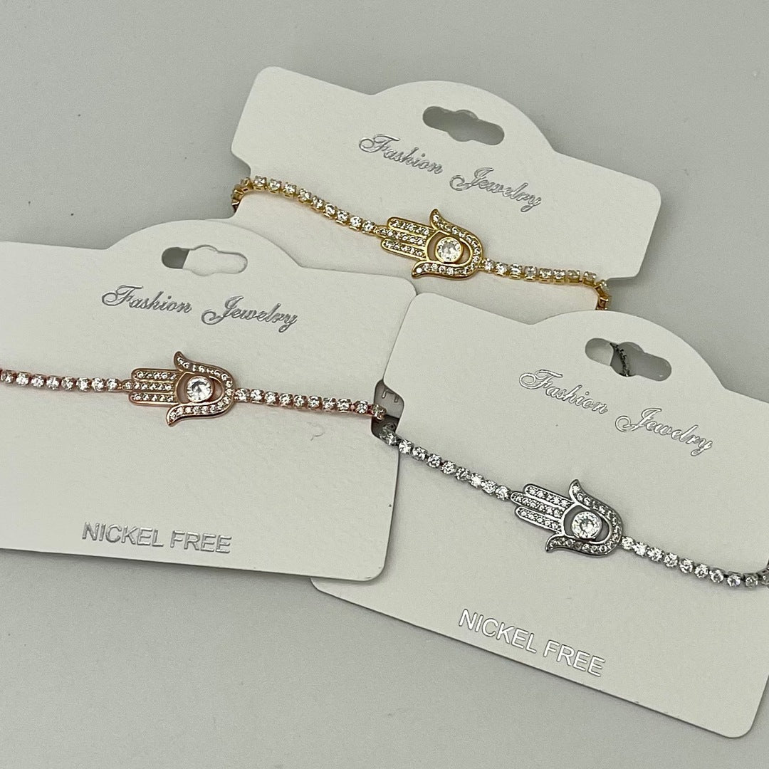 Fashion Jewelry - Hamsa Rhinestone Bracelet