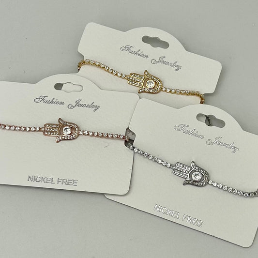Fashion Jewelry - Hamsa Rhinestone Bracelet