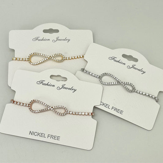Fashion Jewelry - Infinity Sign Rhinestone Bracelet