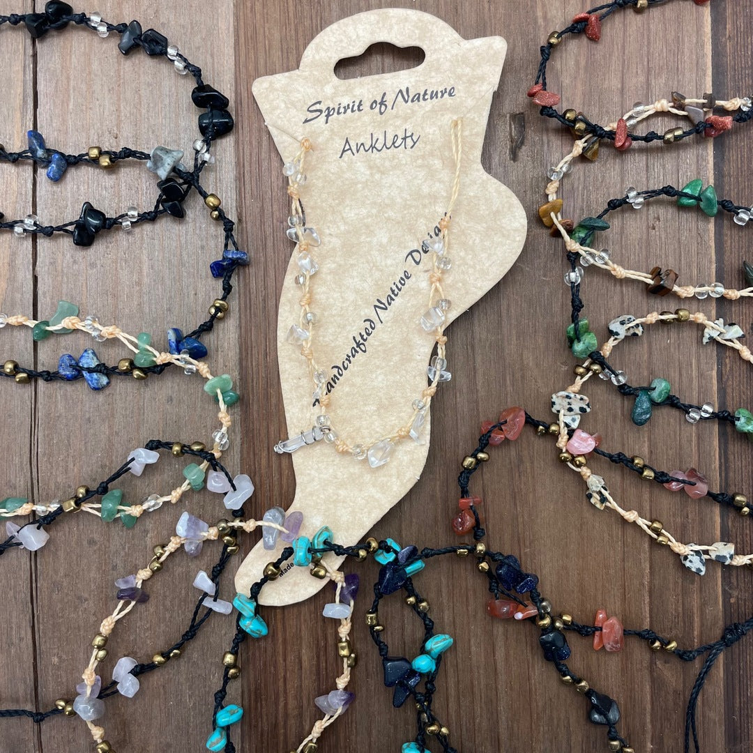 Spirit of Nature Crystal Chip Anklets