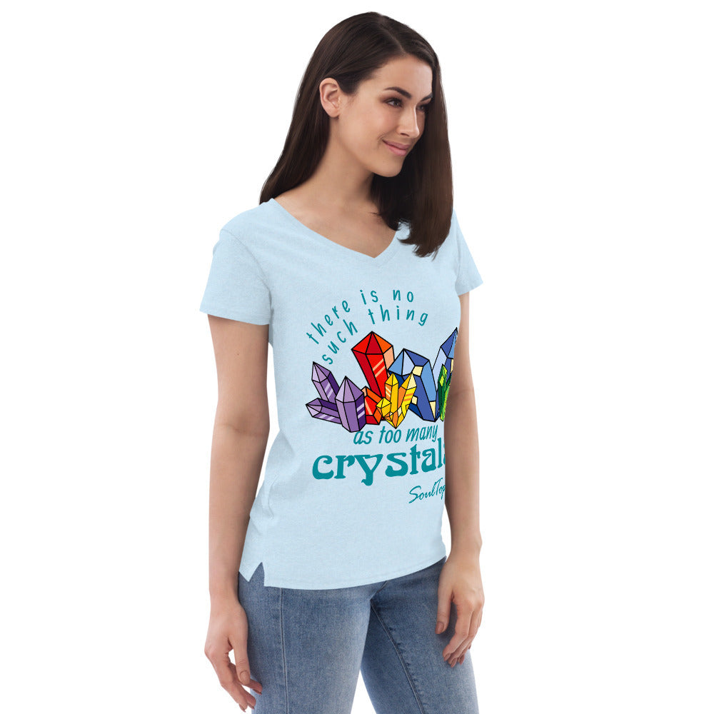 Women’s recycled v-neck t-shirt There is no such thing as too many crystals