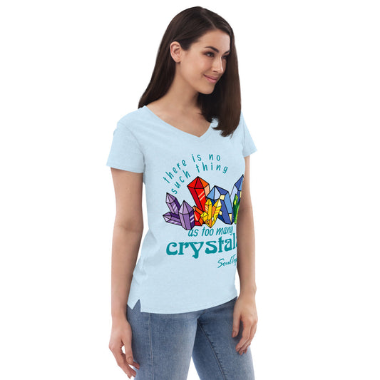 Women’s recycled v-neck t-shirt There is no such thing as too many crystals