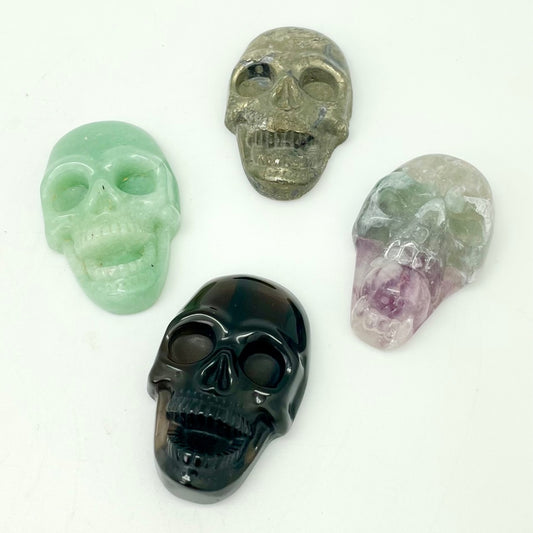 Assorted Flat Back Crystal Skull