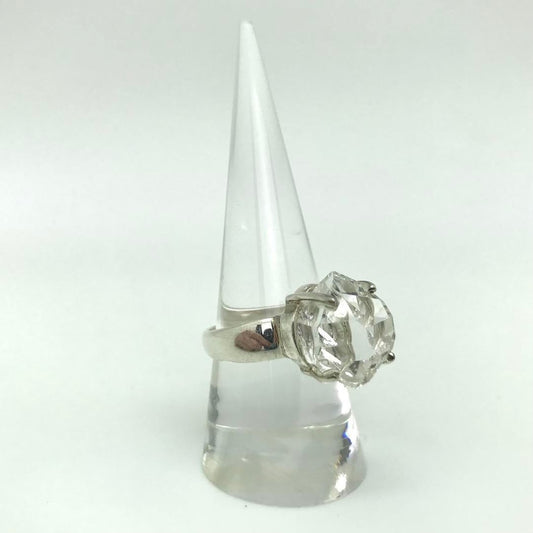 Herkimer Diamond Prong Ring (Raw)