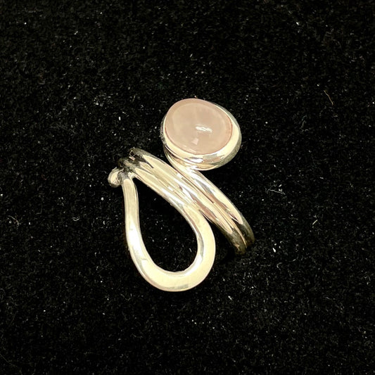 Rose Quartz Om Ring (One Stone)
