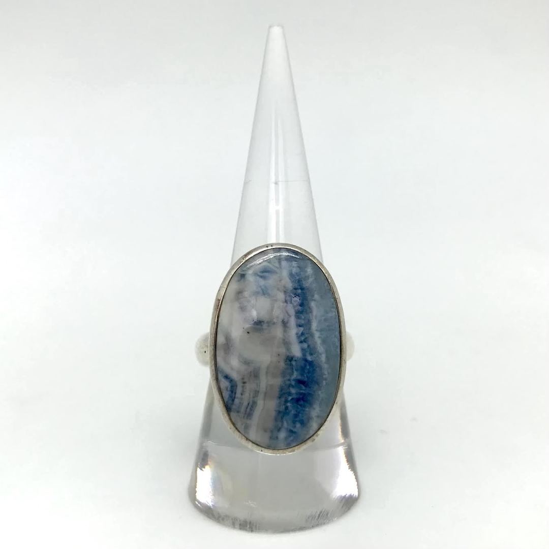 Blue Rhodochrosite Ring (Oval / Round)