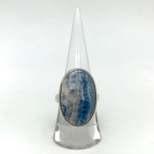 Blue Rhodochrosite Ring (Oval / Round)