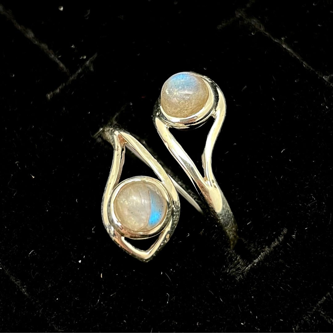 Labradorite Ring (2 Two Stone)
