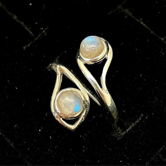 Labradorite Ring (2 Two Stone)
