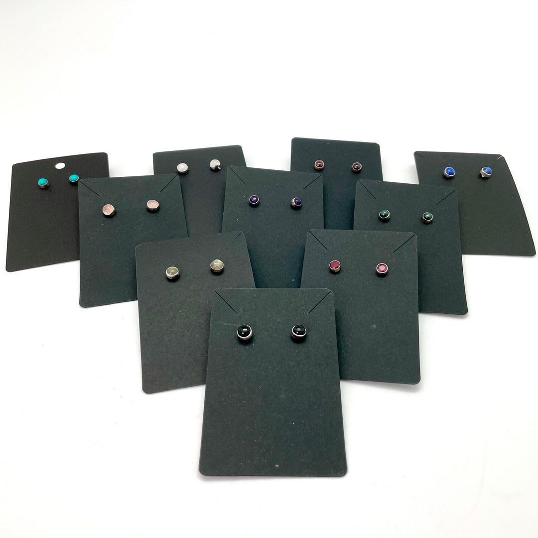 Stone Stud Earrings