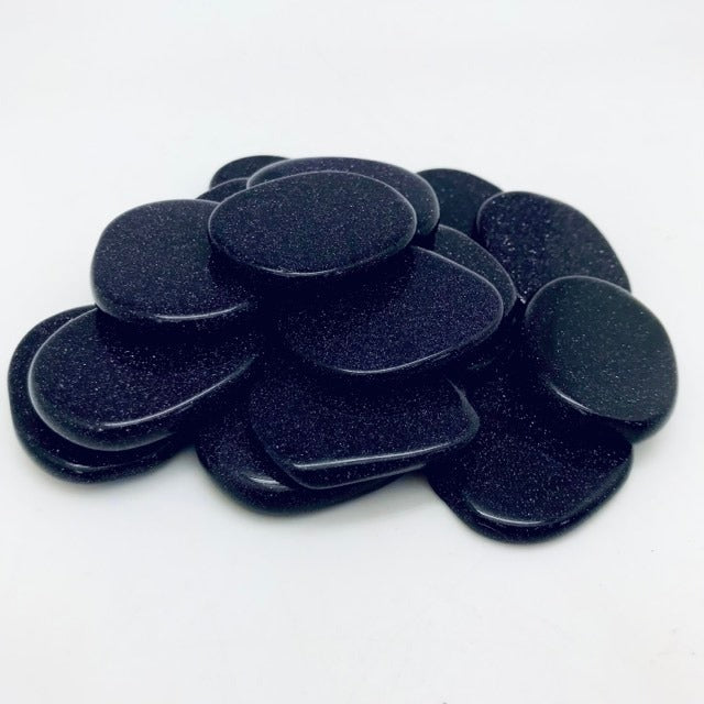 Goldstone, Blue (Flat Worry Stones)