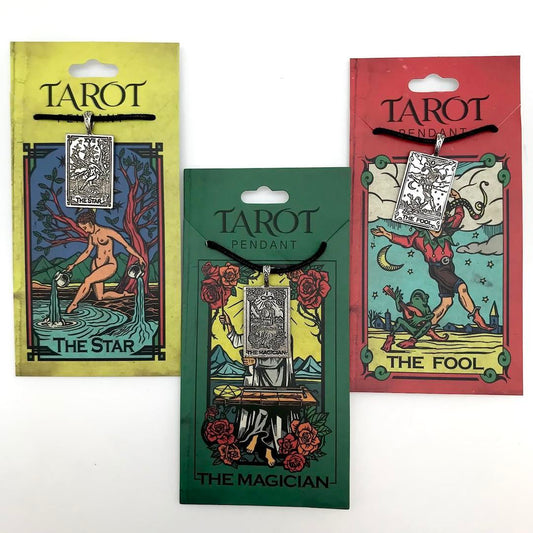 Tarot Card Pendant Necklace (Silver)