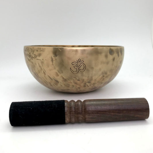 Hand Hammered New Moon Om Singing Bowl