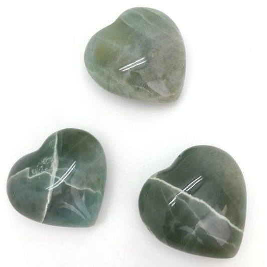 Green Moonstone Polished Heart