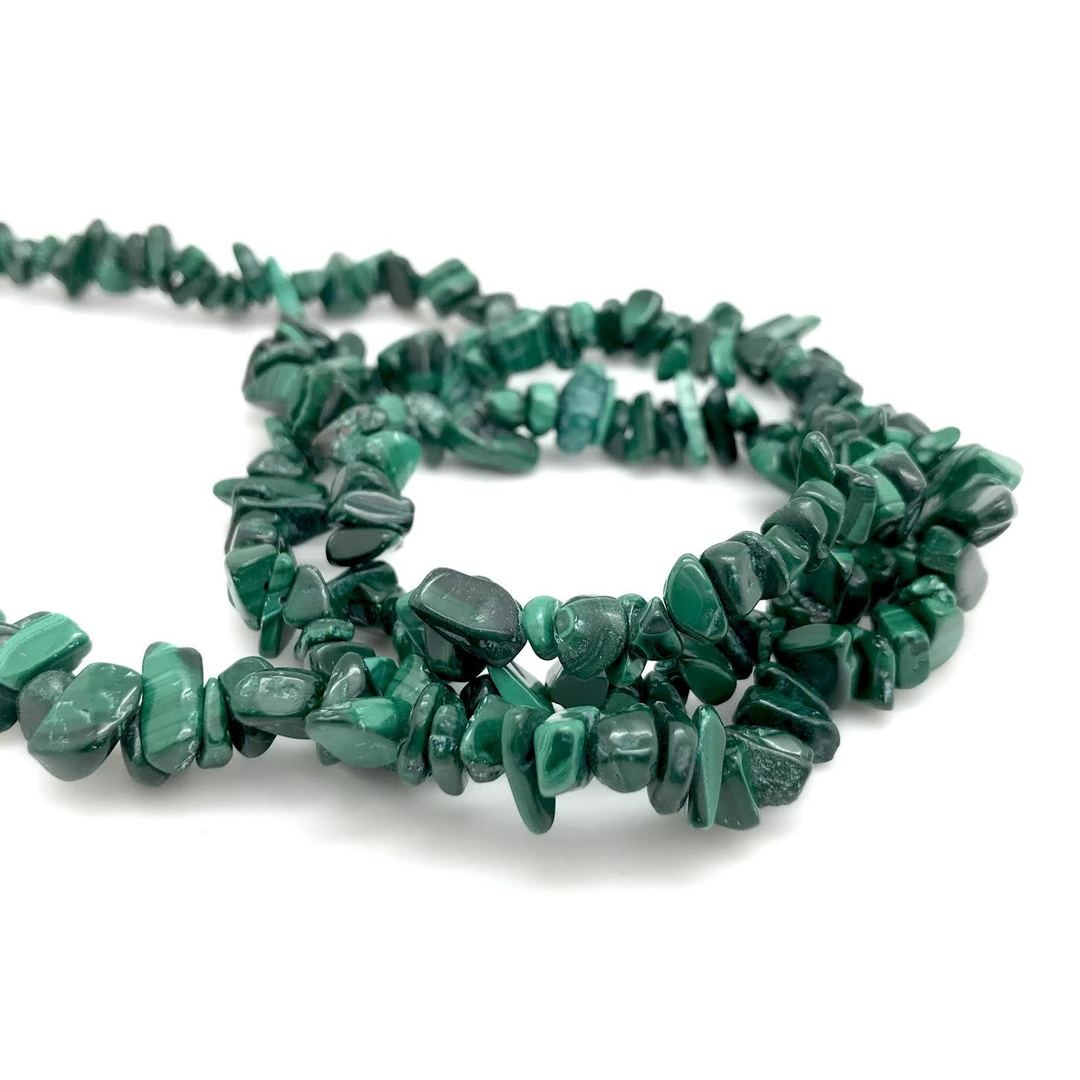 Malachite Crystal Chip Necklace