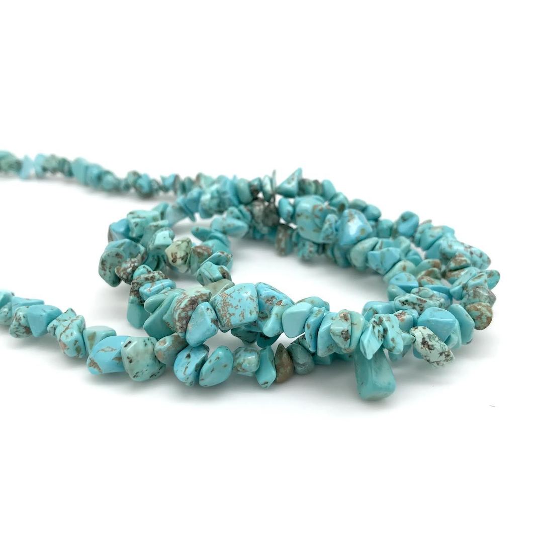 Turquoise Crystal Chip Necklace