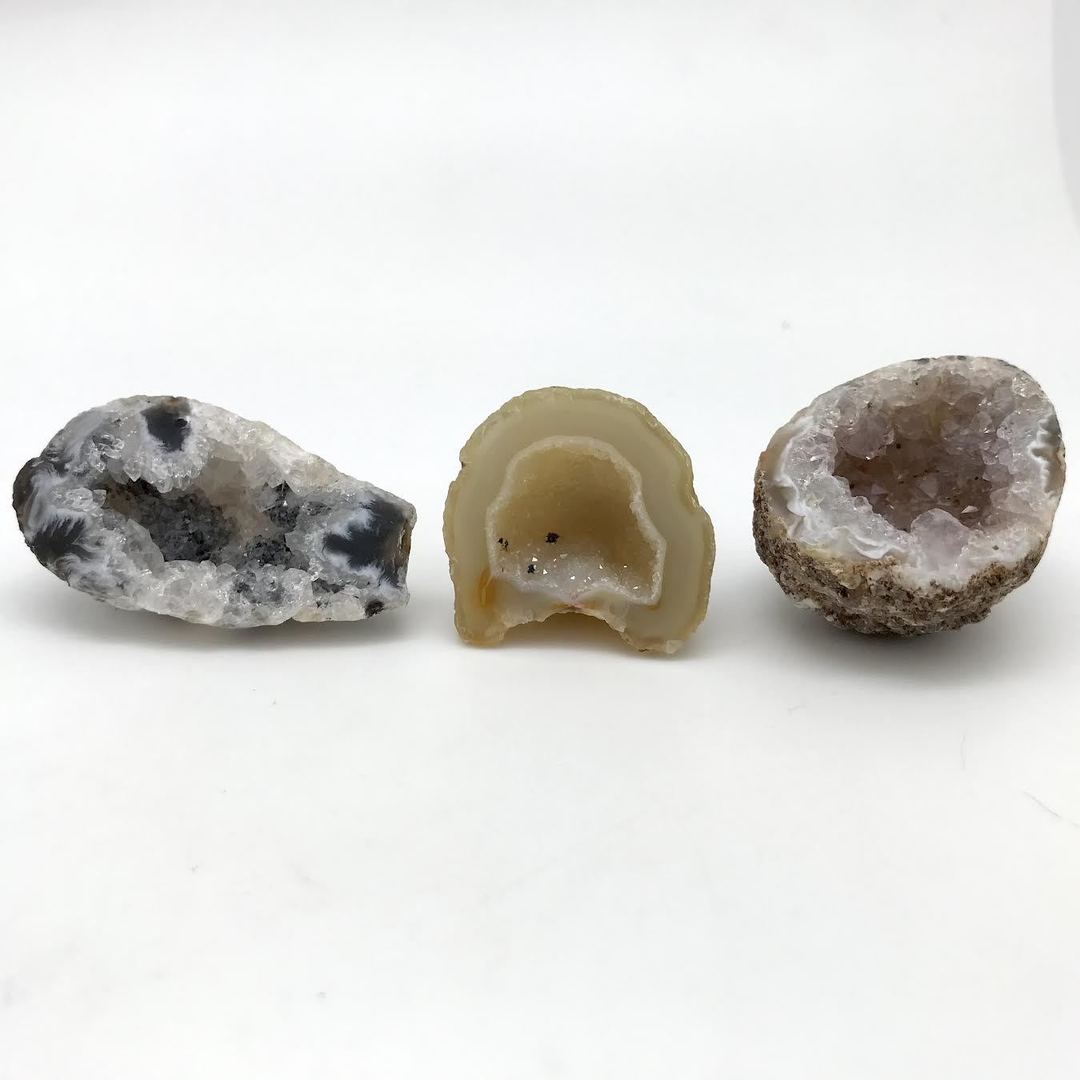 Agate Geodes with Quartz Druzy