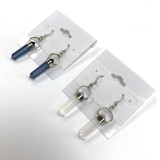 Mystic Quartz Double Terminated Dangle Earring