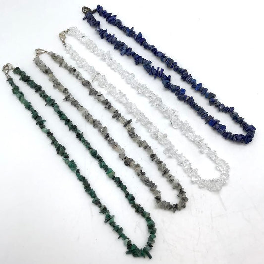 Crystal Chip Necklace with Clasp