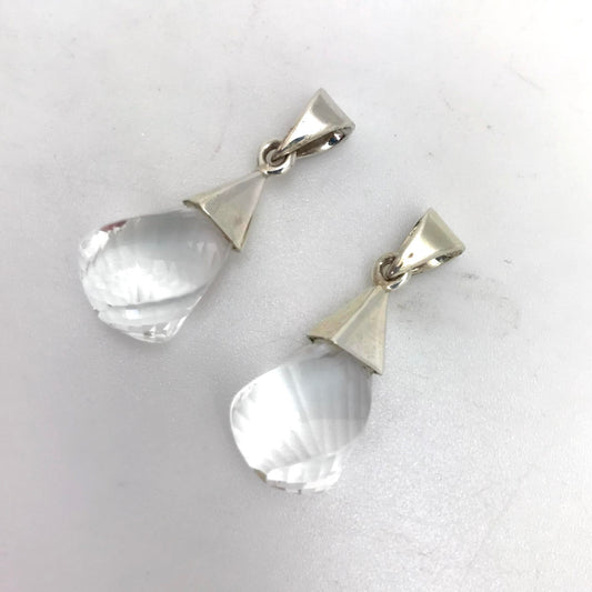 Faceted Quartz Drop Pendant