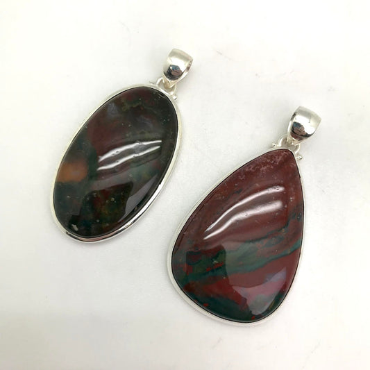 Polished Bloodstone Pendant