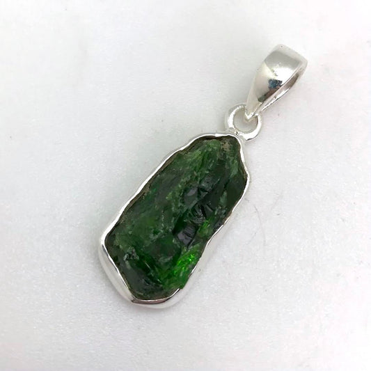 Raw Diopside Pendant